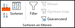 excel op alfabetische volgorde